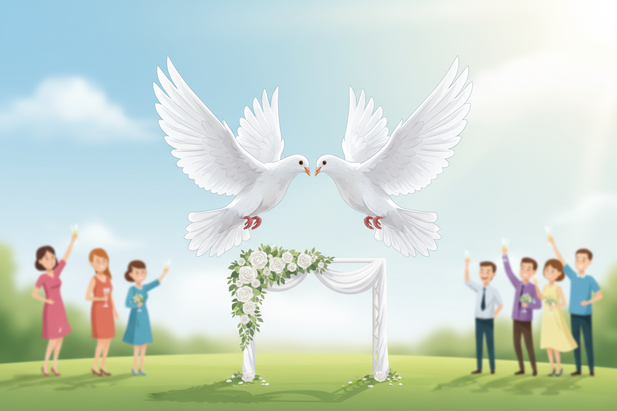 Witte duiven op je bruiloft: symboliek en betekenis