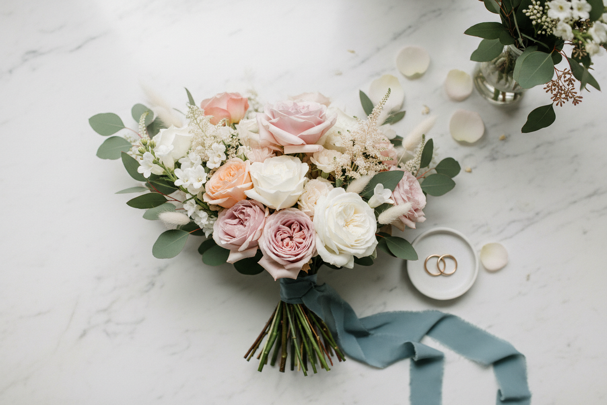 Welke bloemen passen bij je bruidsboeket als je gaat trouwen