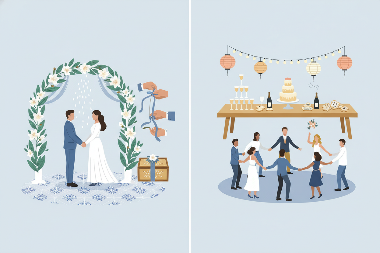 Waarom zijn bruiloftstradities essentieel voor de ceremonie en receptie?